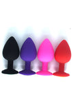Silicone Butt Plug With Random Color Crystal Jewelry Smooth Touch Anal Plug No Vibrator Anal Sex Toys For Woman Men Gay
